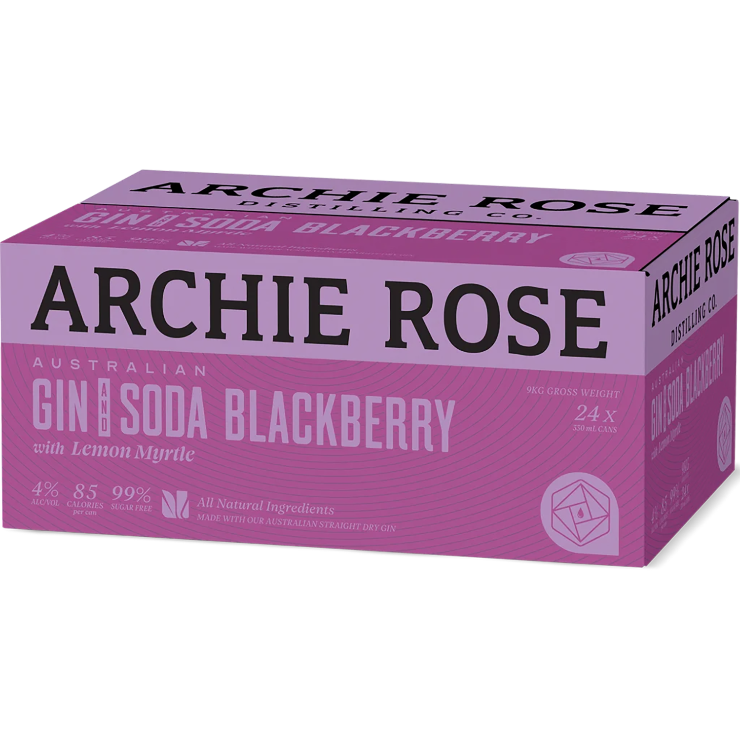 Archie Rose Distilling Co Gin & Blackberry Soda Cans 330mL