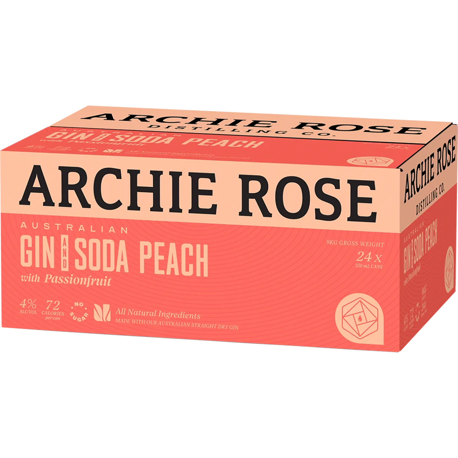 Archie Rose Distilling Co Gin & Peach Soda Cans 330mL
