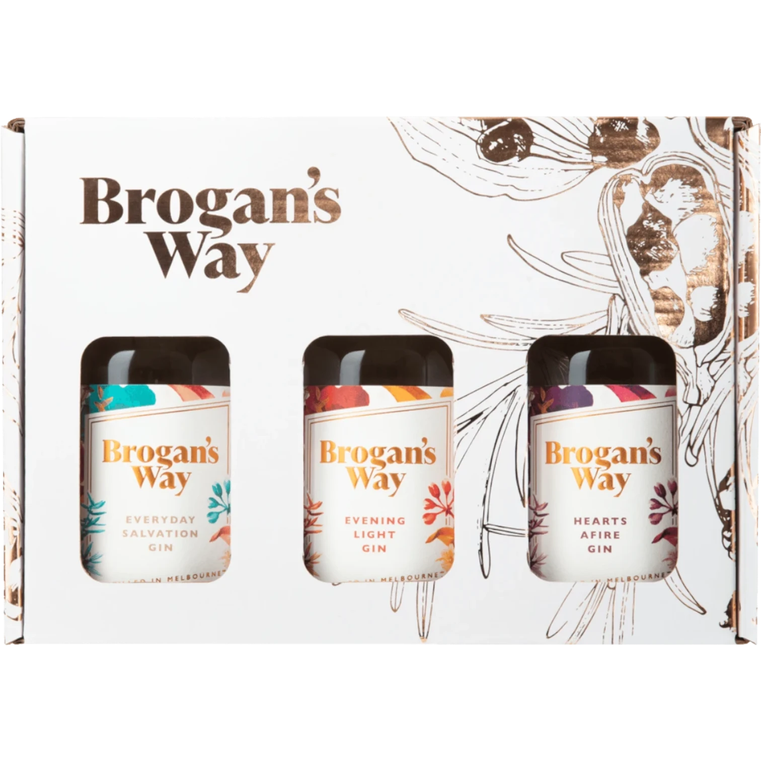 Brogan's Way Gin Gift Pack 3 x 200mL Front