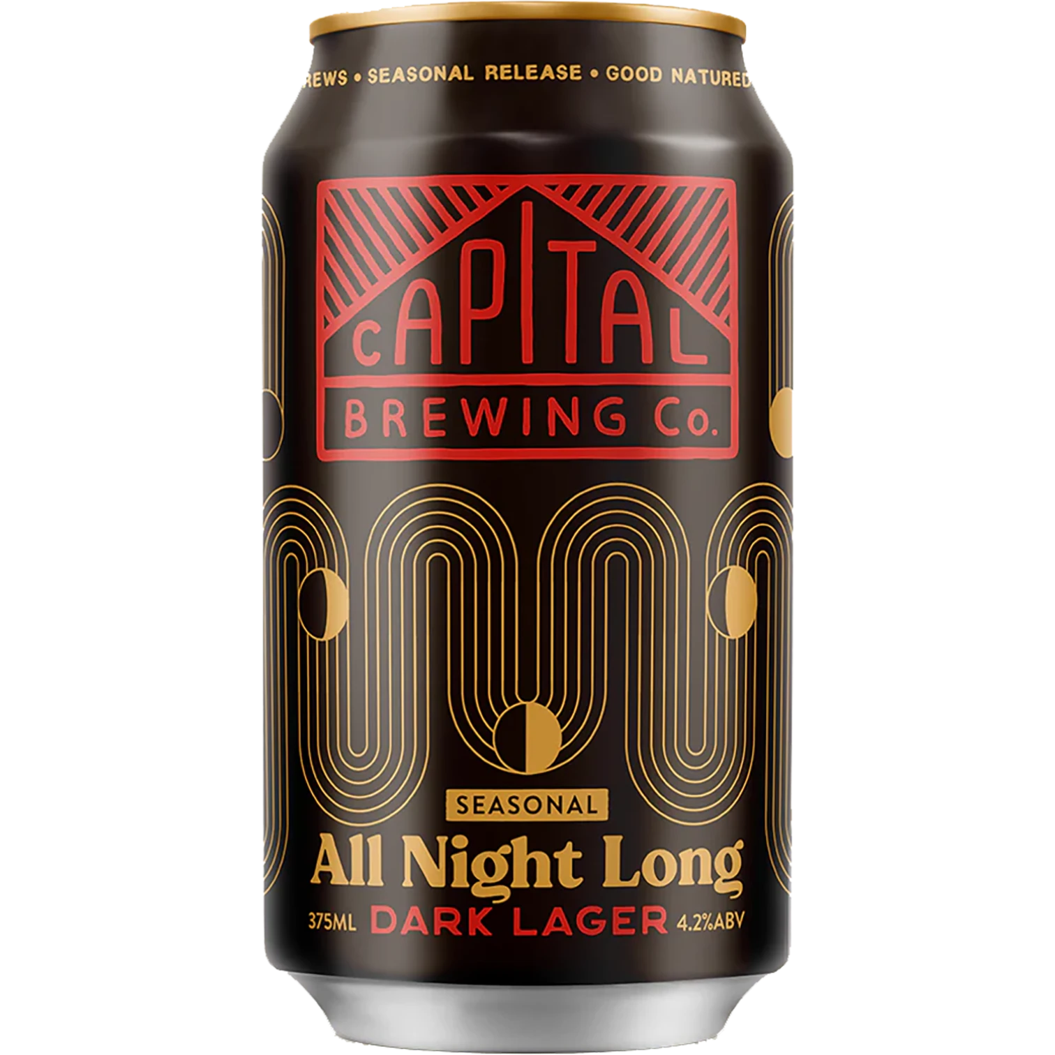 Capital Brewing Co All Night Long Dark Lager Cans 375mL