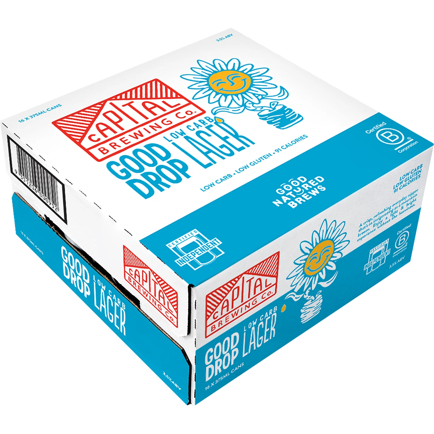 Capital Brewing Co Good Drop Low Carb Lager Cans 375mL