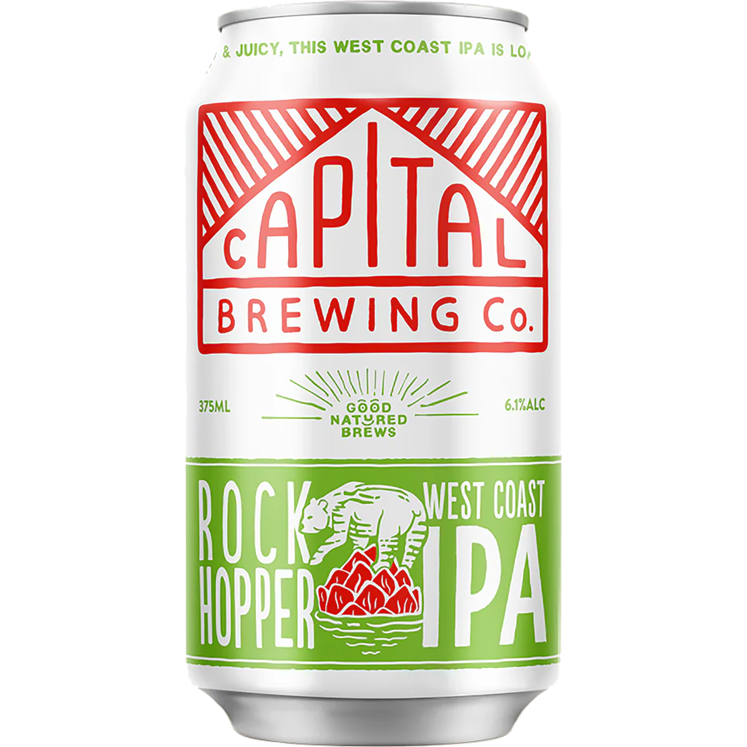 Capital Brewing Co Rock Hopper West Coast IPA Cans 375mL