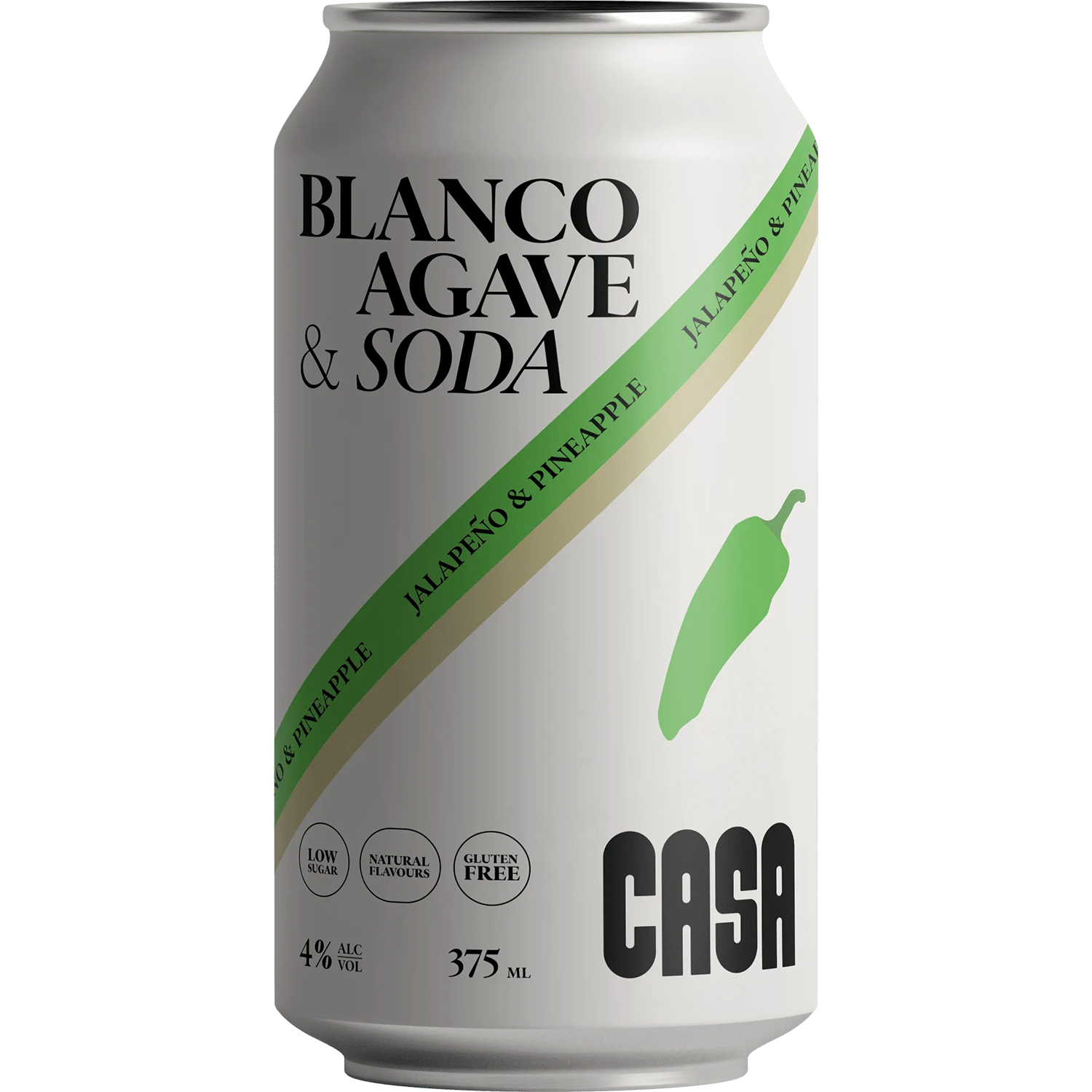 Casa Blanco Agave & Soda with Jalapeño & Pineapple Cans 375mL