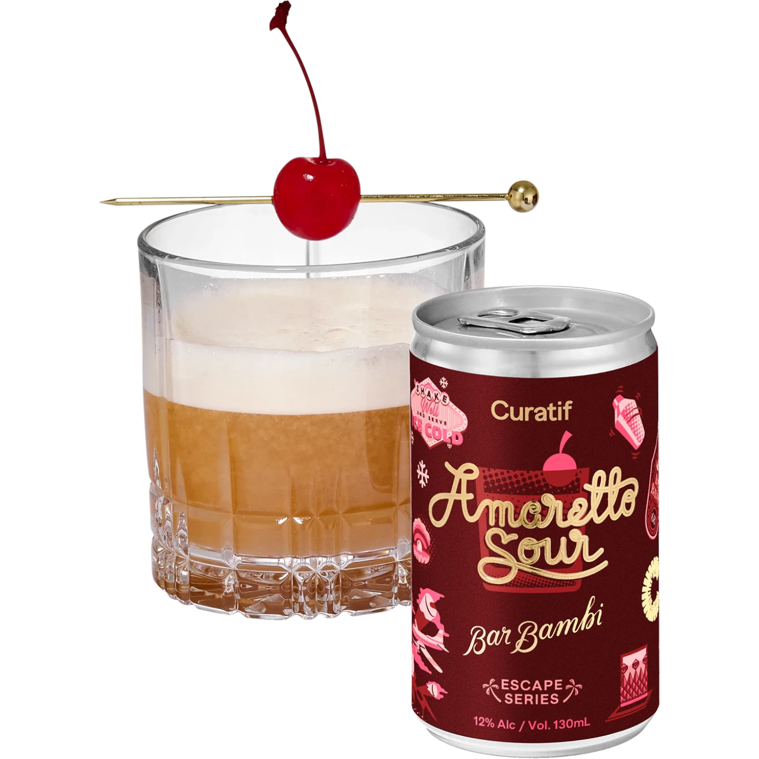 Curatif Amaretto Sour Cans 130mL