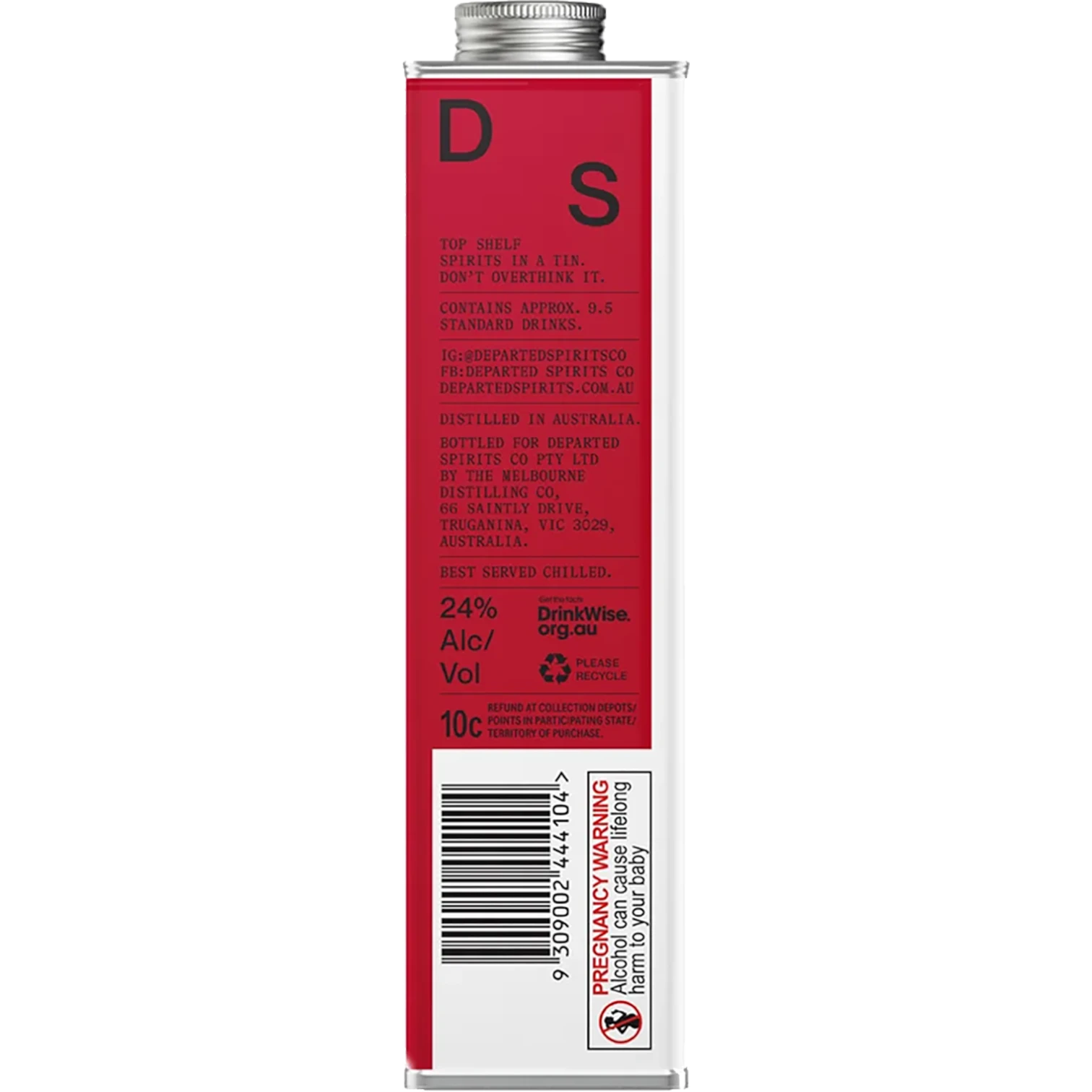 Departed Spirits Bloody Cello 500mL Side Label
