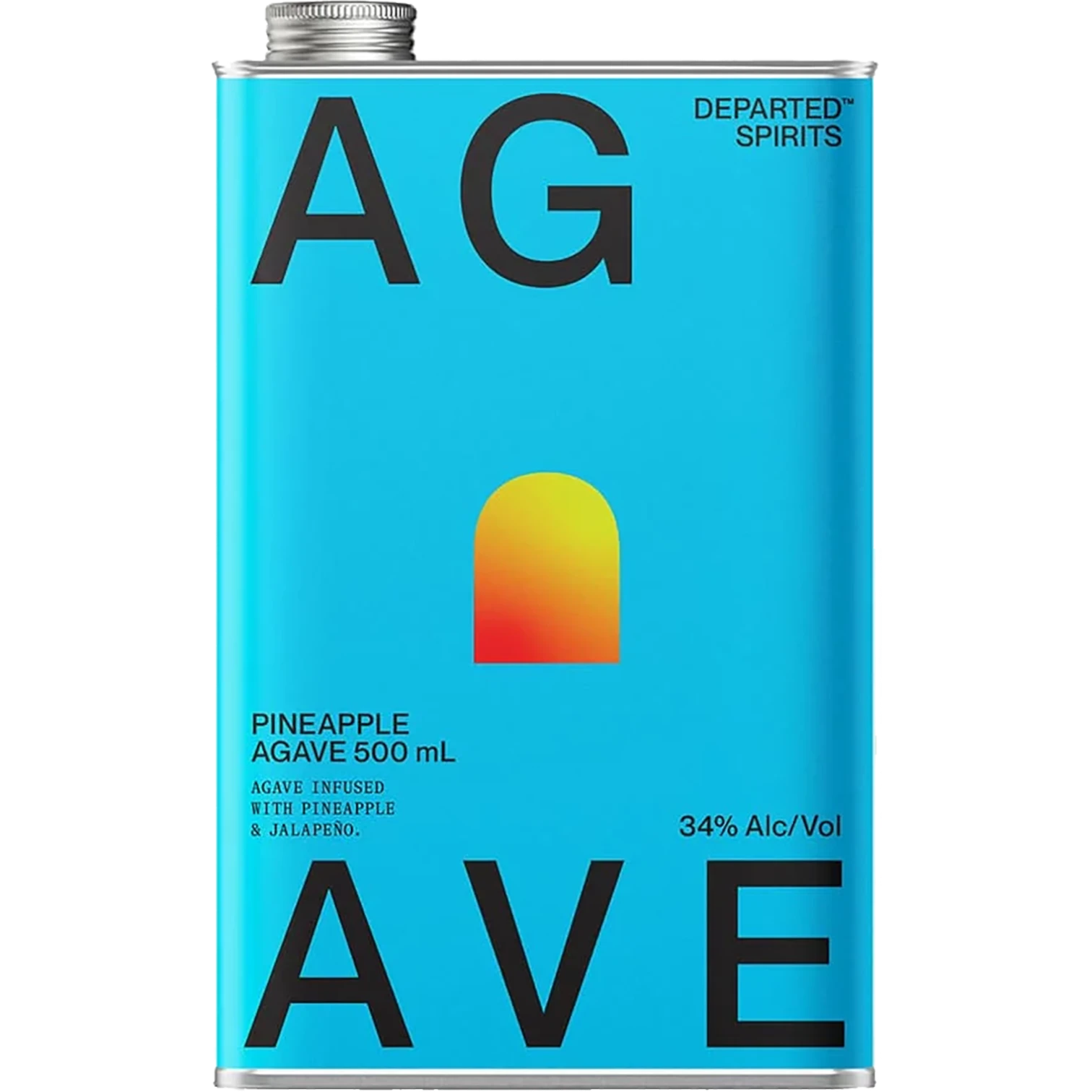 Departed Spirits Pineapple & Jalapeno Agave 500mL Front Label