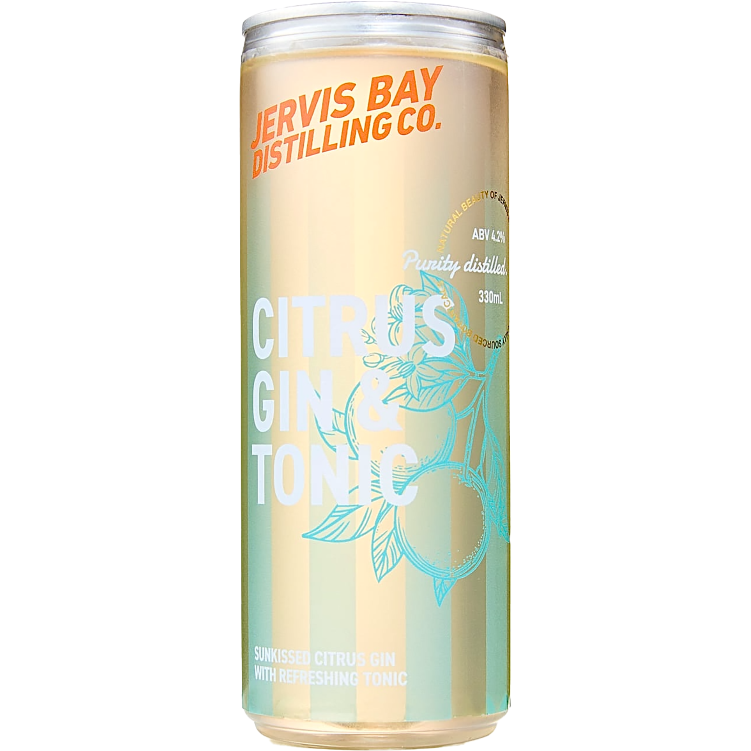 Jervis Bay Distilling Co Citrus Gin & Tonic Cans 330mL