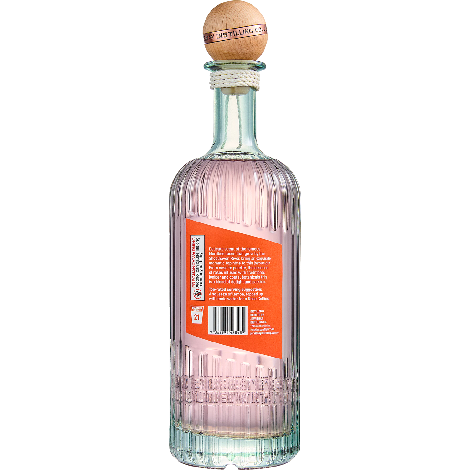 Jervis Bay Distilling Co Rose Gin 700mL