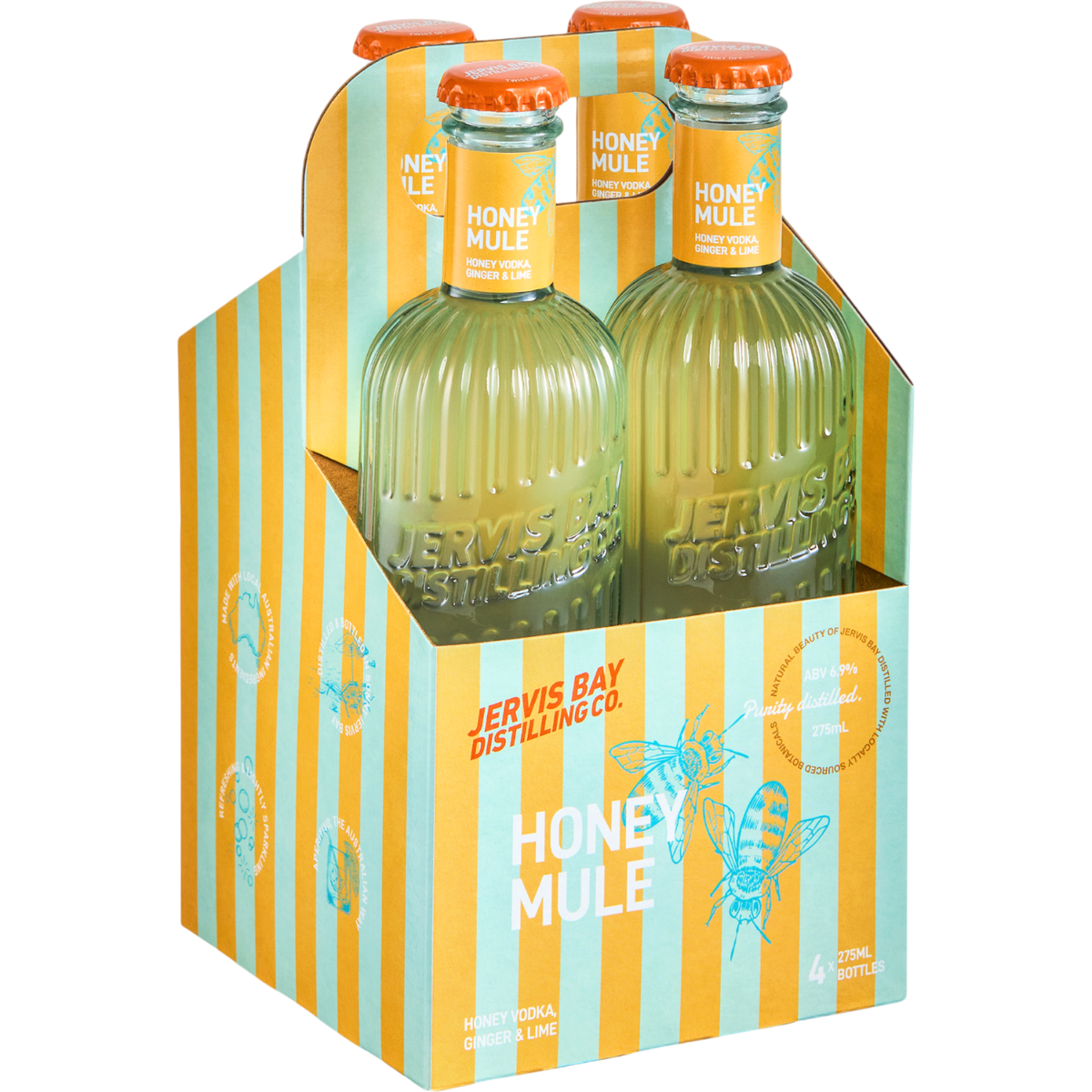 Jervis Bay Distilling Co Honey Mule 275mL 4 Pack