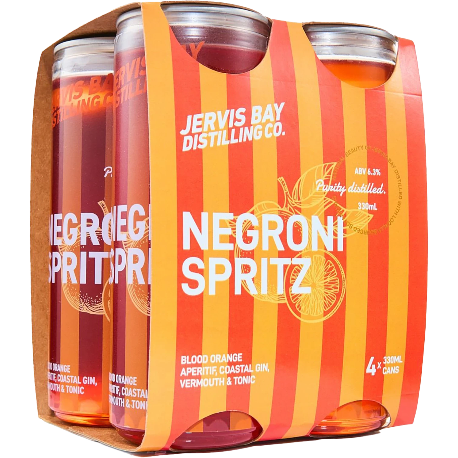 Jervis Bay Distilling Co Negroni Spritz Cans 330mL 4 Pack