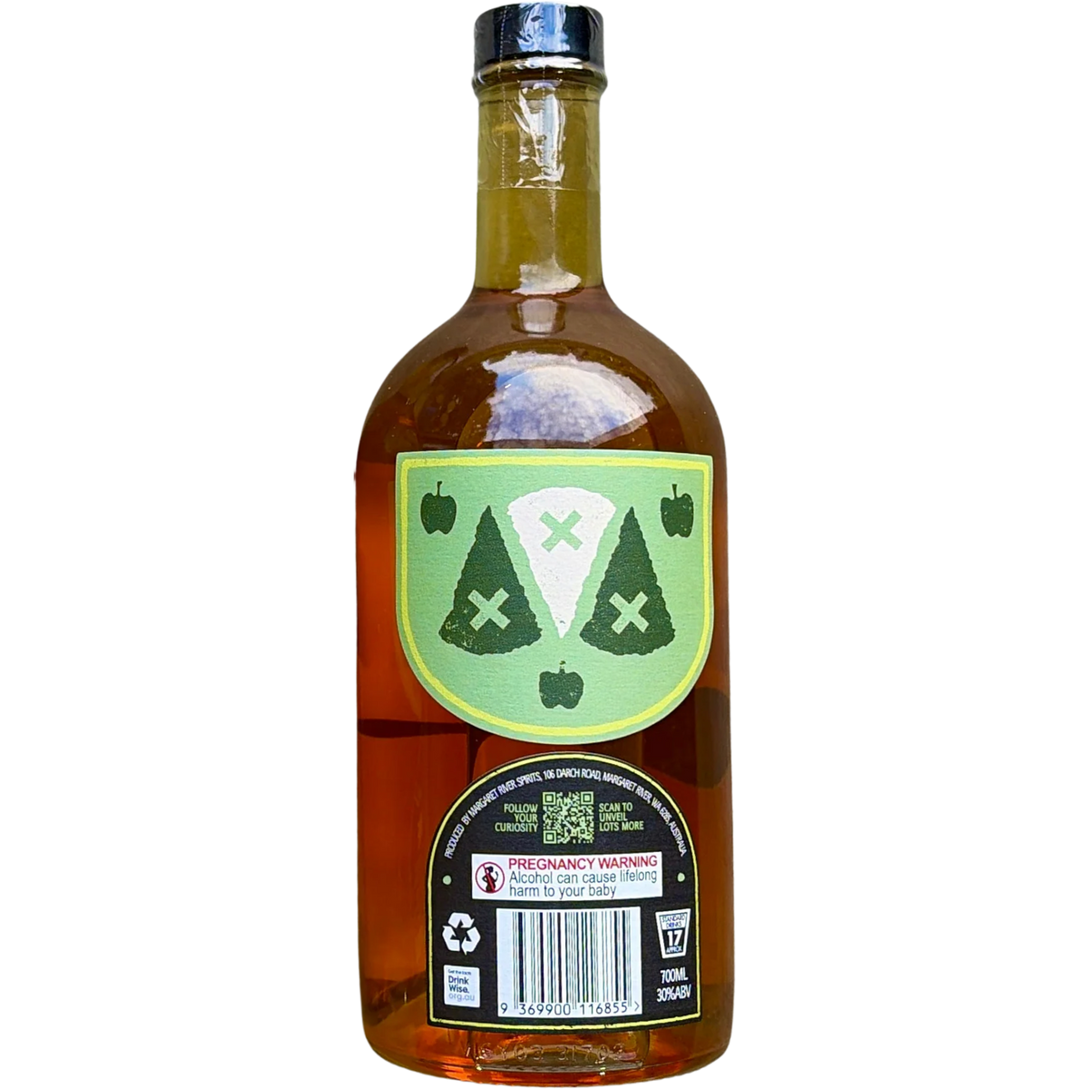 Margaret River Spirits Apple Pie Moonshine 700mL Back Label