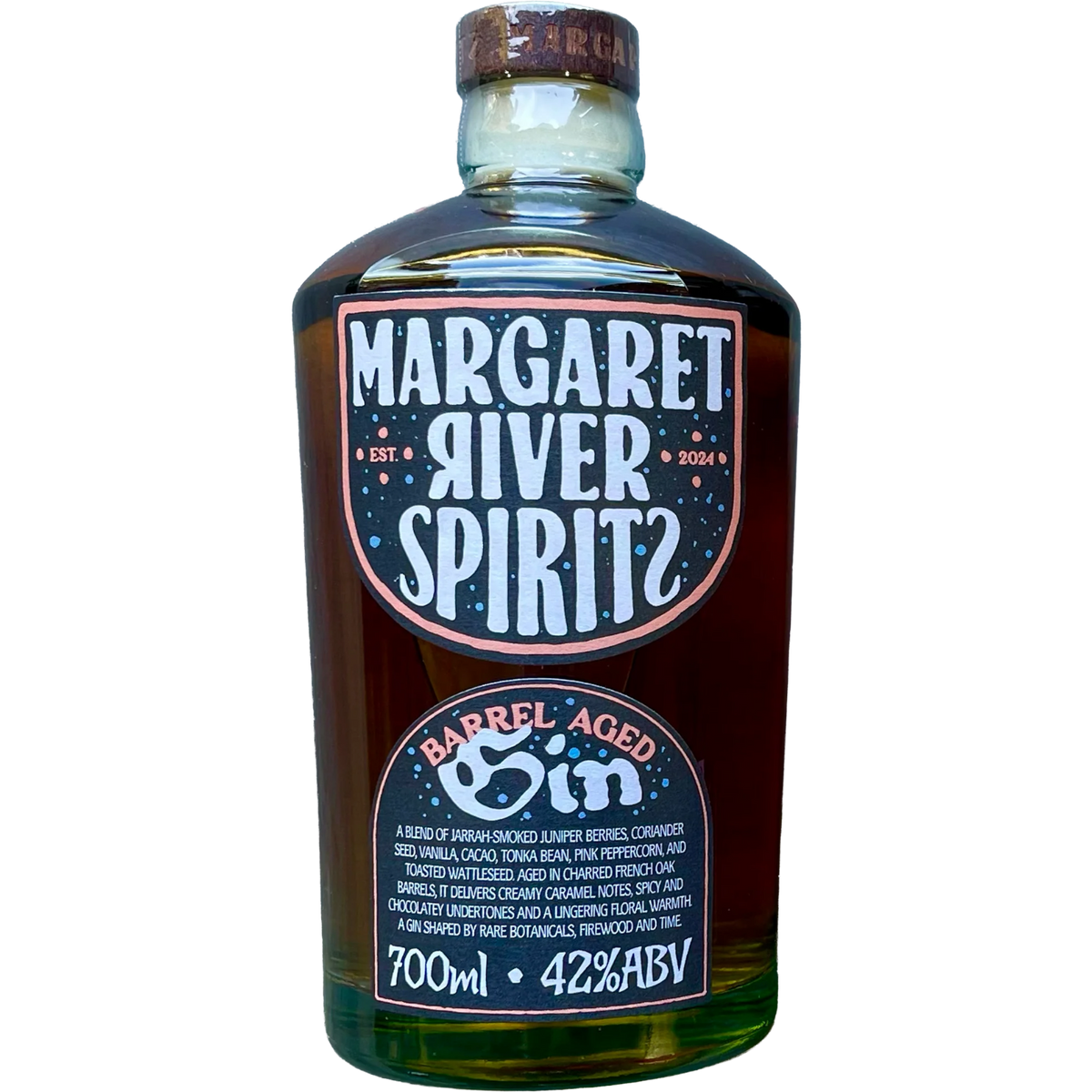 Margaret River Spirits Barrel Aged Gin 700mL Front Label