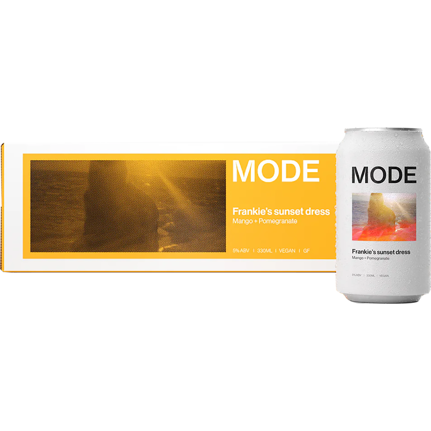 MODE Frankie's Sunset Dress Mango Pomegranate Seltzer Cans 330mL