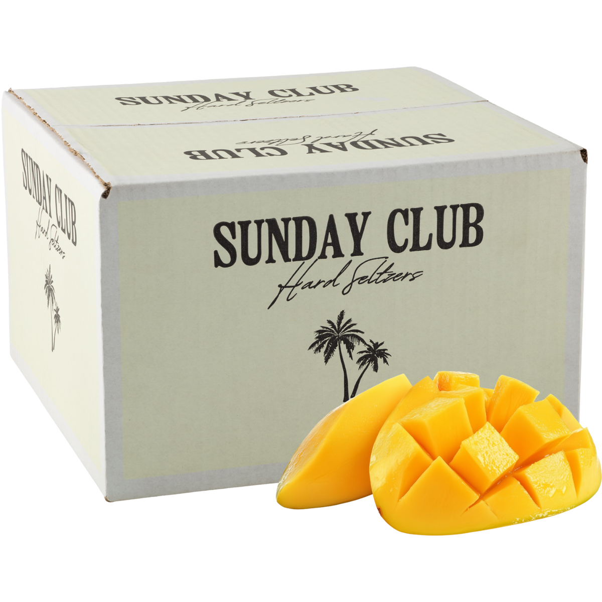Sunday Club mango coconut water hard seltzer 16 pack box