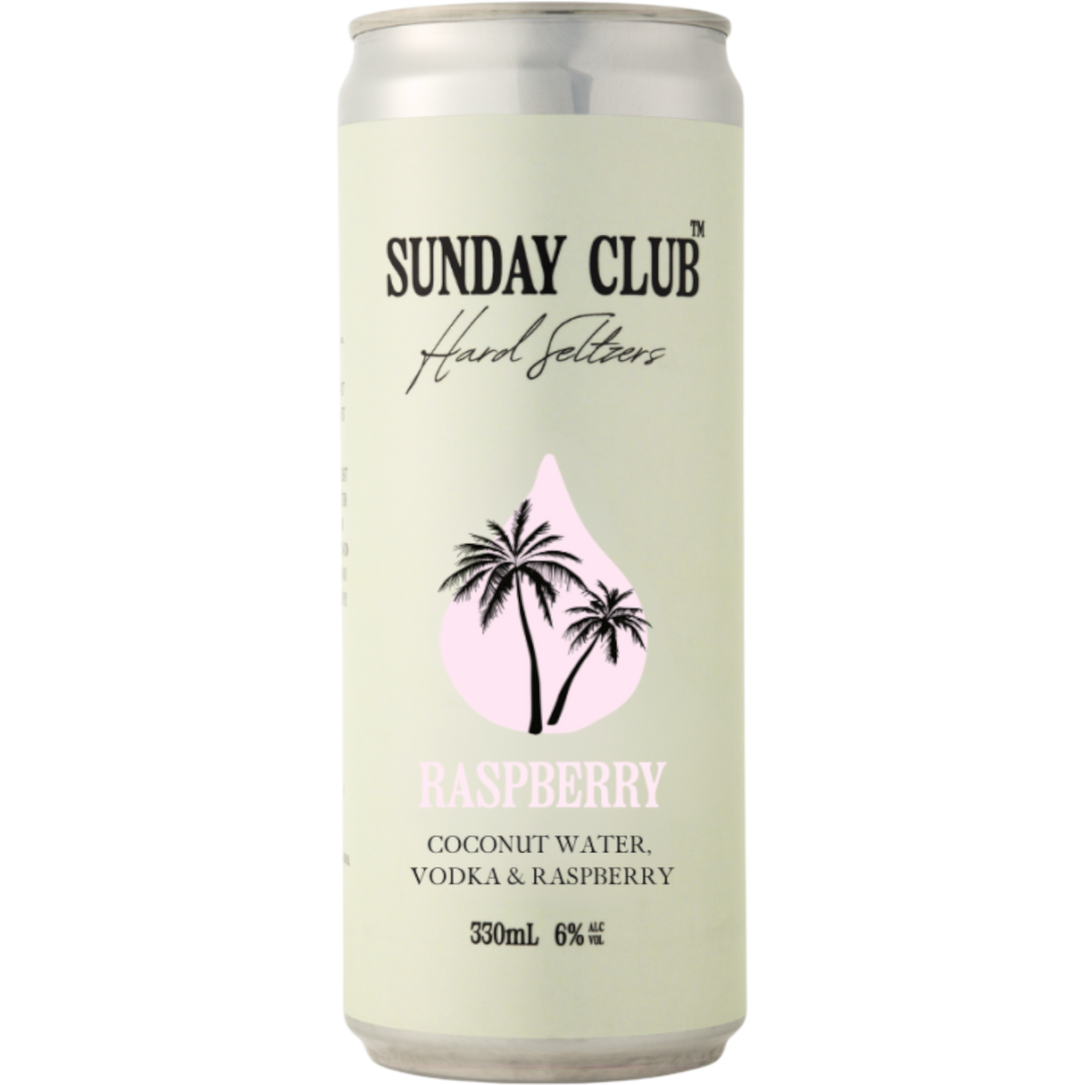 Sunday Club raspberry coconut water vodka hard seltzer in a 330ml can