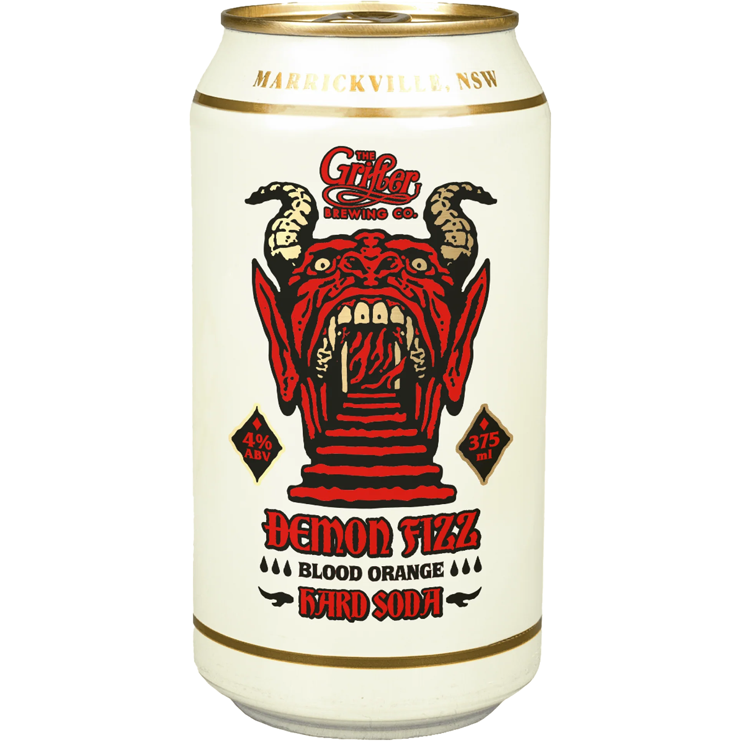 The Grifter Brewing Co Demon Fizz Blood Orange Hard Soda Cans 375mL