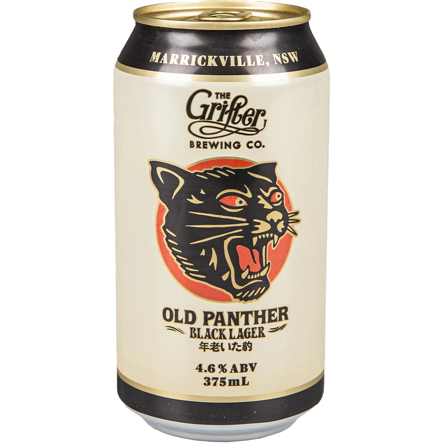 The Grifter Brewing Co Old Panther Black Lager Cans 375mL