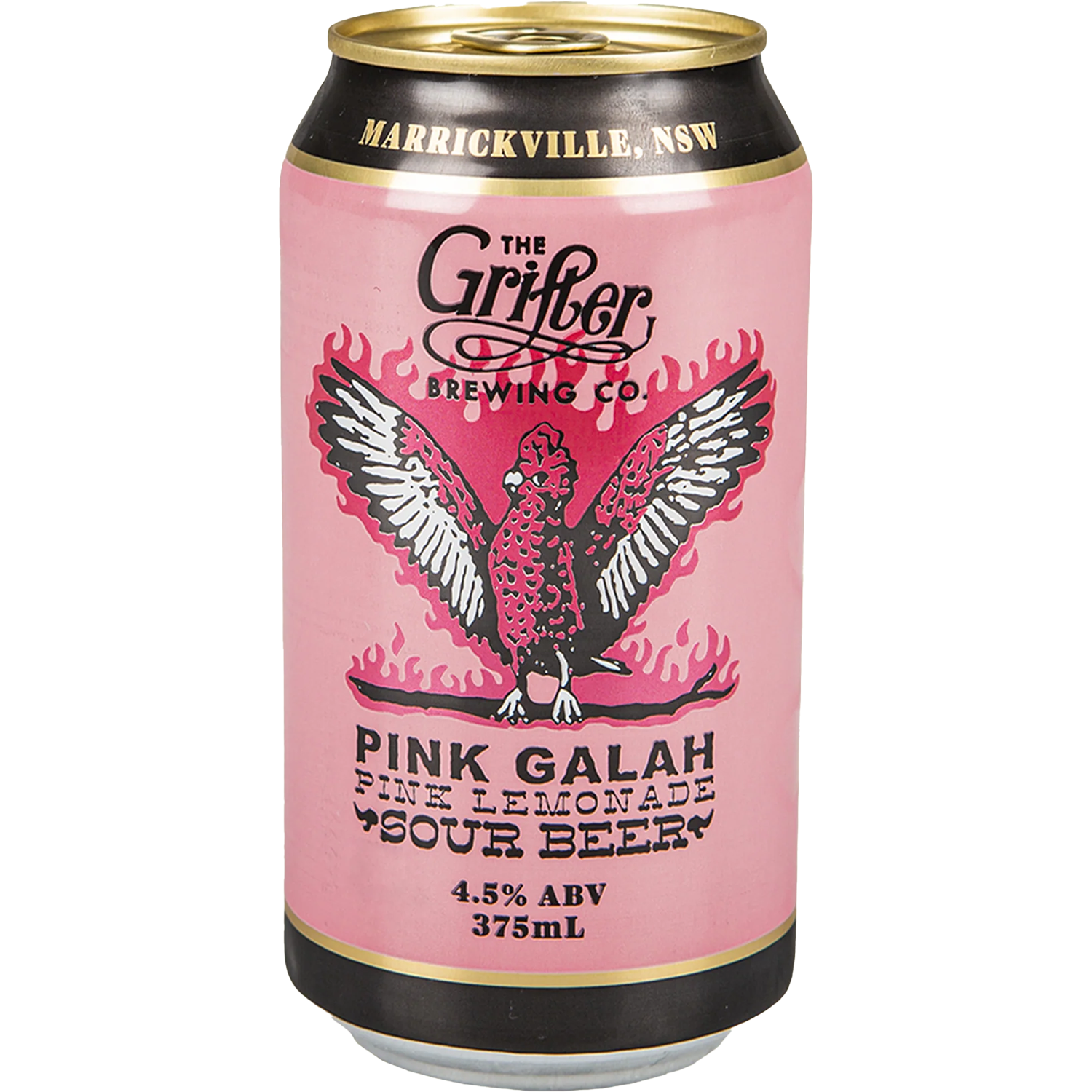 The Grifter Brewing Co Pink Galah Pink Lemonade Sour Beer Cans 375mL