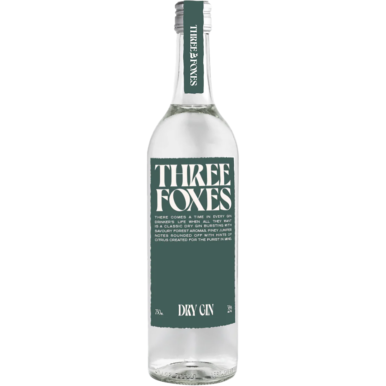Three Foxes Dry Gin 750mL