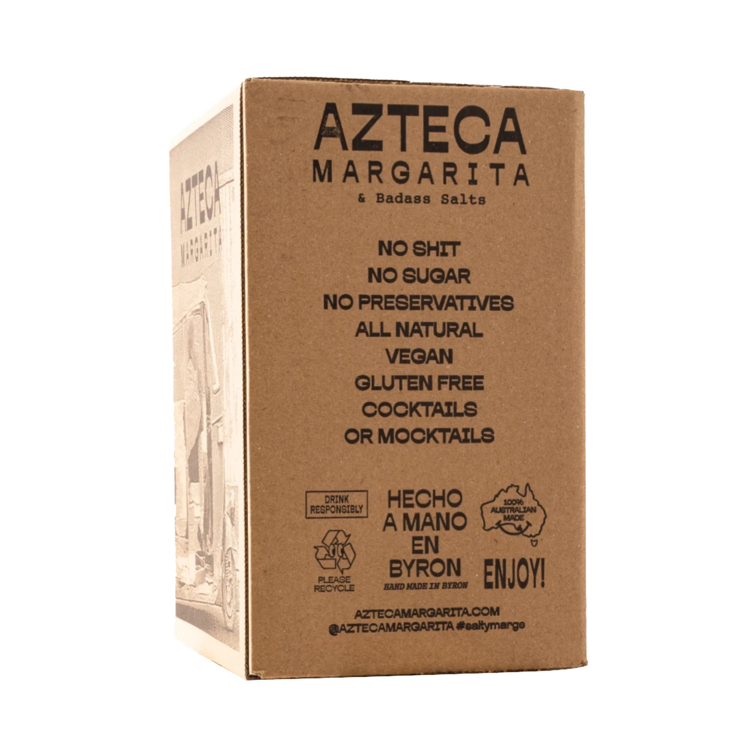 Azteca Cowboy Cube Smoked Jalapeno Margarita Mix 5L Side