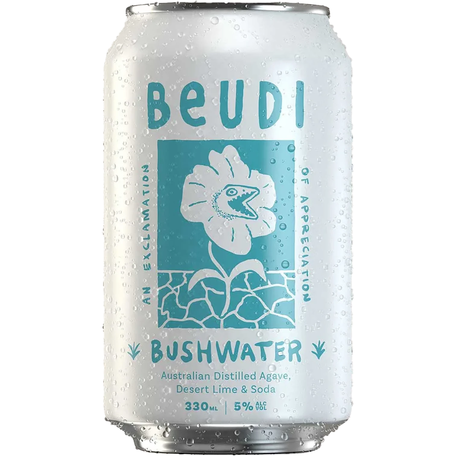 Beudi Bushwater Agave Desert Lime & Soda Cans 330mL