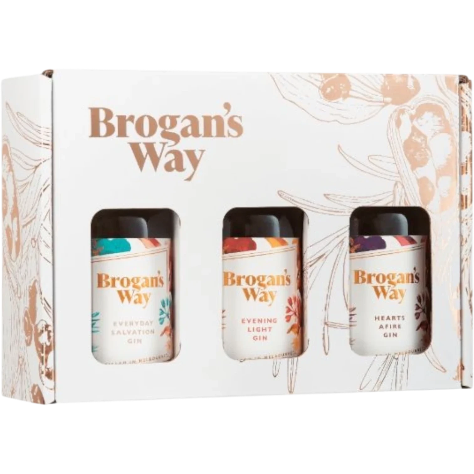 Brogan's Way Gin Gift Pack 3 x 200mL Side