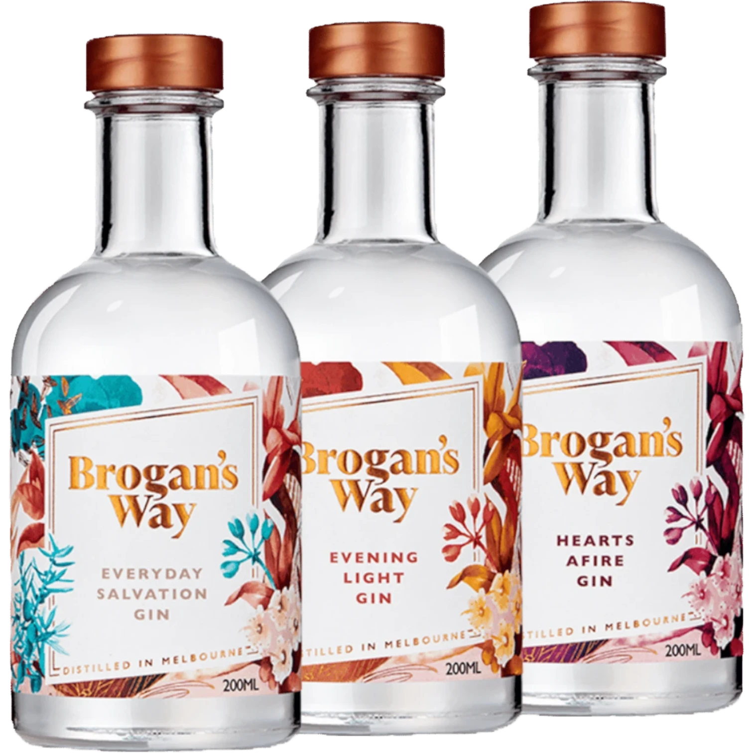 Brogan's Way Gin Gift Pack 3 x 200mL Bottles