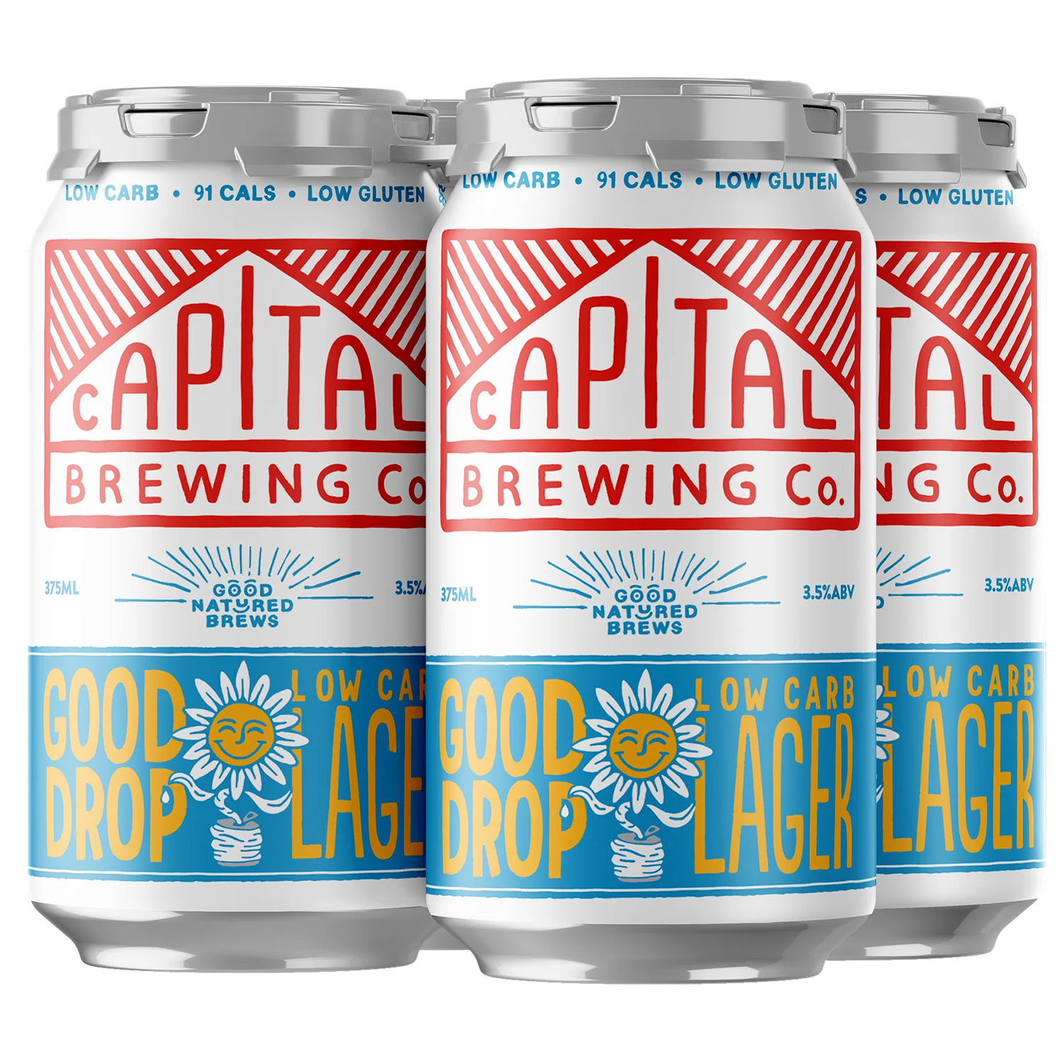 Capital Brewing Co Good Drop Low Carb Lager Cans 375mL