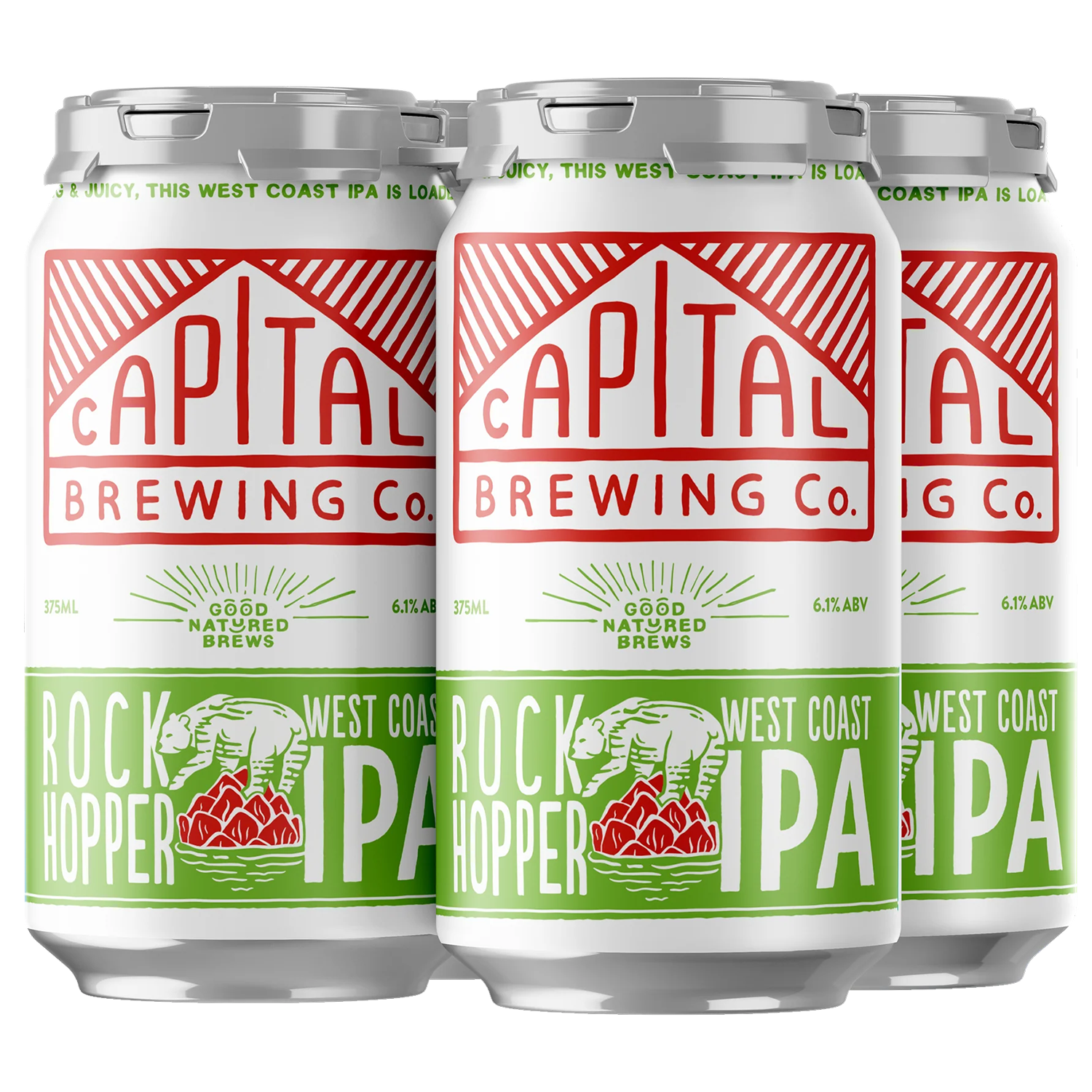 Capital Brewing Co Rock Hopper West Coast IPA Cans 375mL