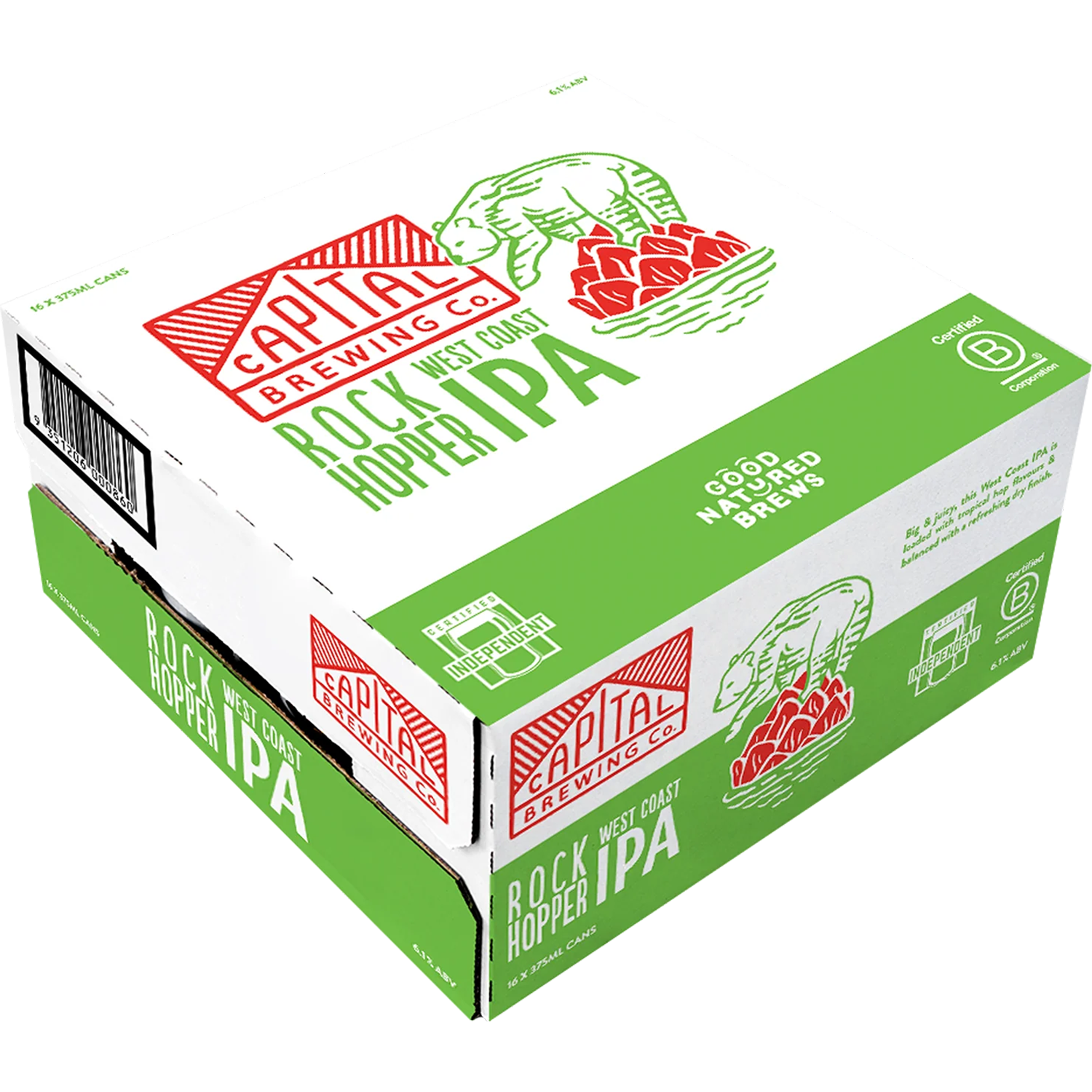 Capital Brewing Co Rock Hopper West Coast IPA Cans 375mL