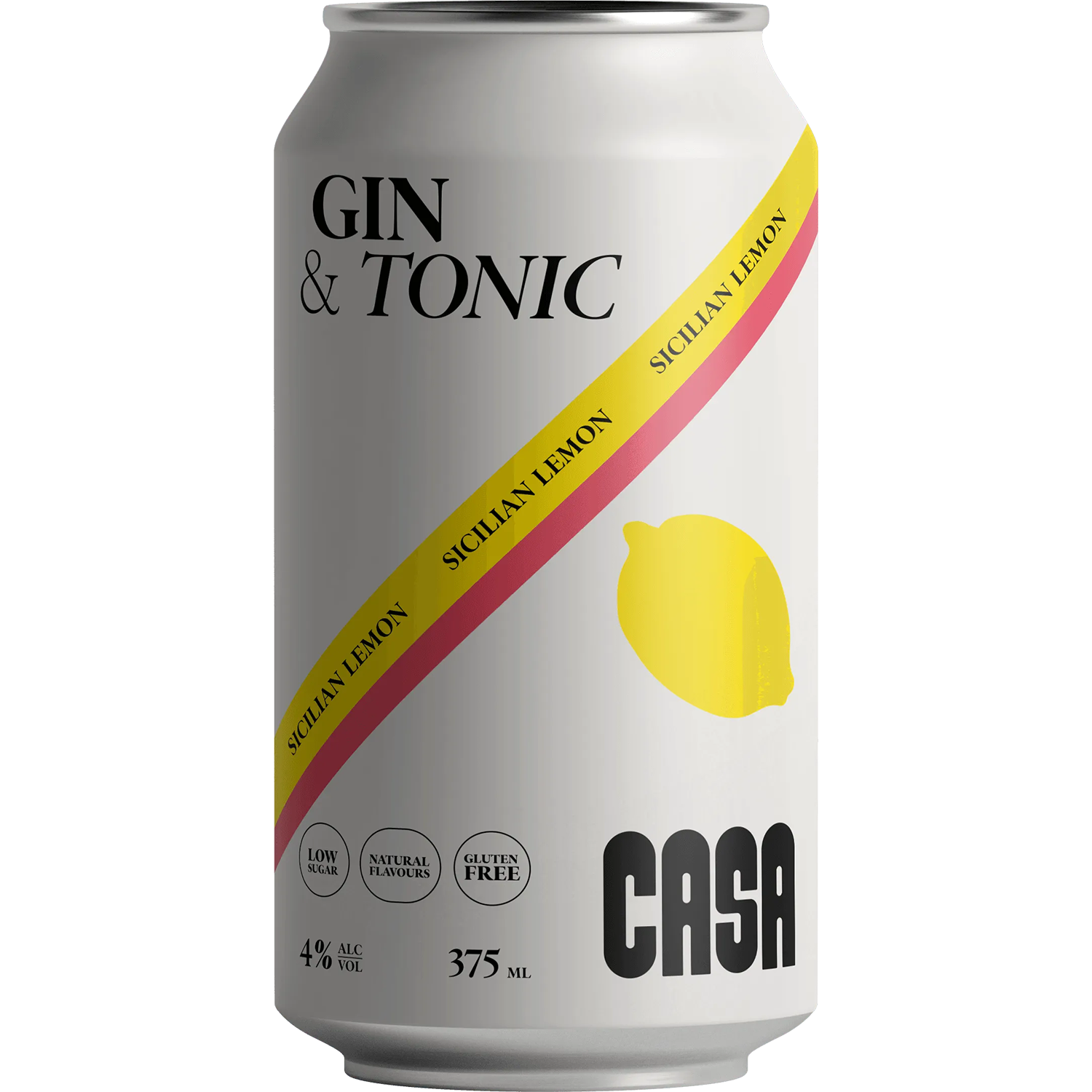 Casa Gin & Tonic with Sicilian Lemon Cans 375mL