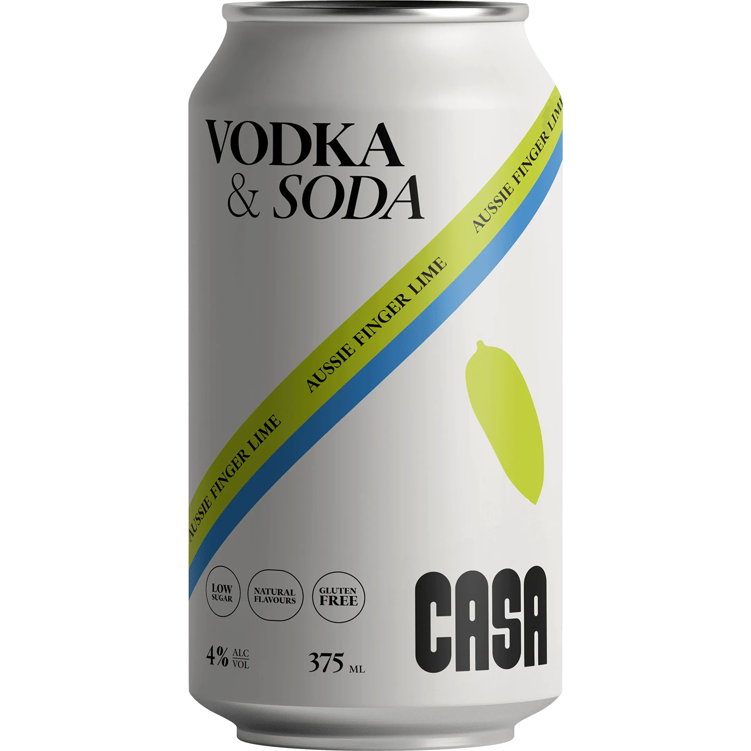Casa Vodka & Soda with Aussie Finger Lime Cans 375mL