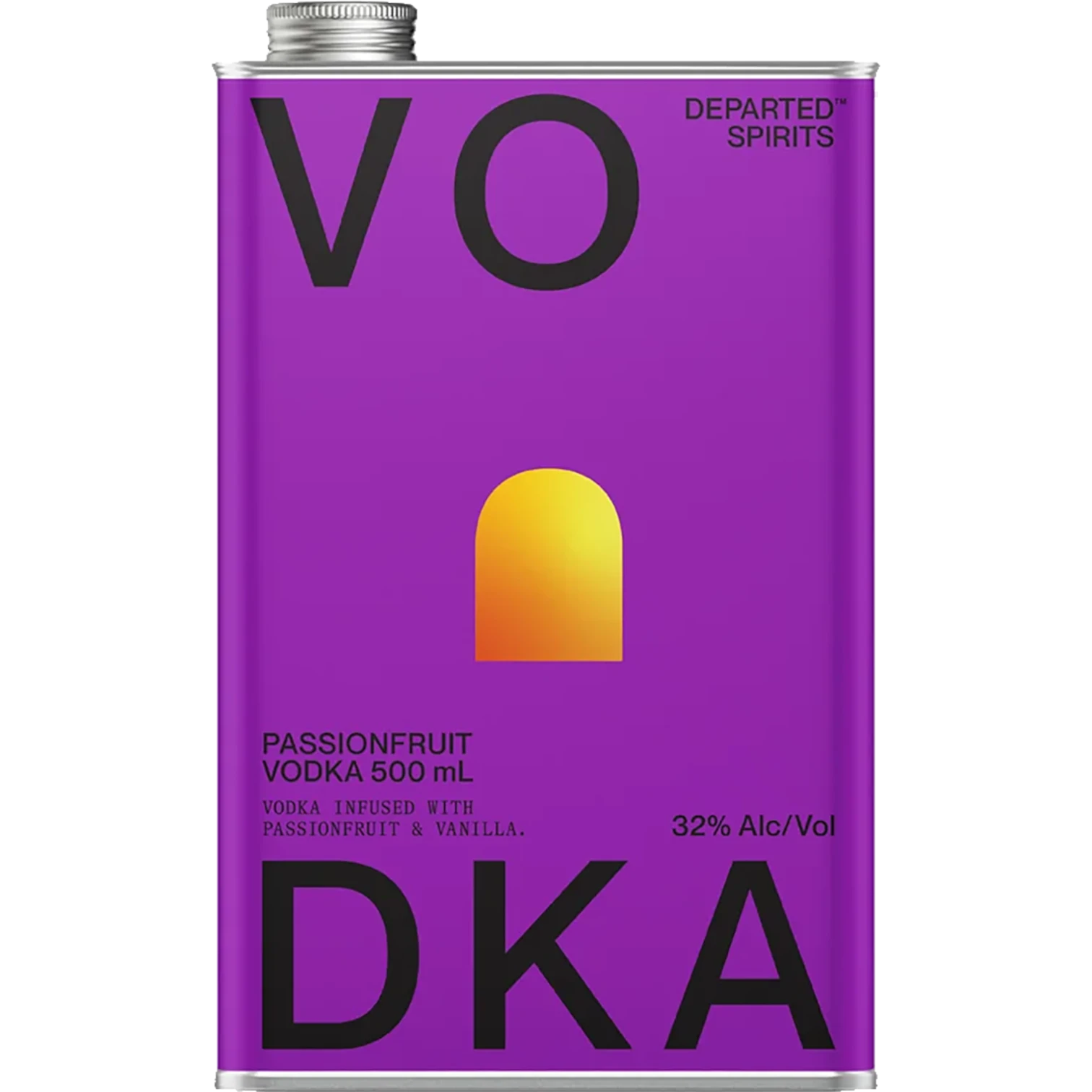 Departed Spirits Passionfruit Vodka 500mL Front Label