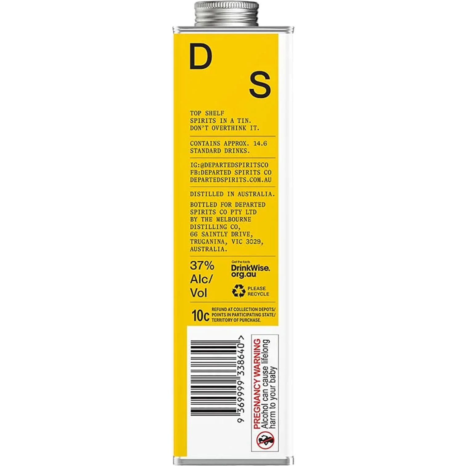 Departed Spirits Yuzu Gin 500mL Side Label
