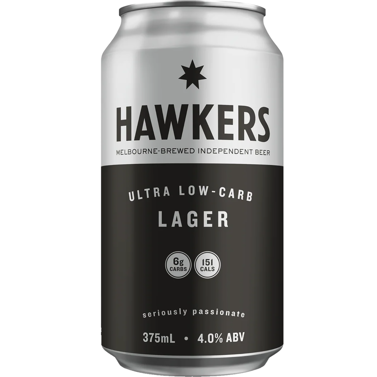 Hawkers Ultra Low Carb Lager Cans 375mL