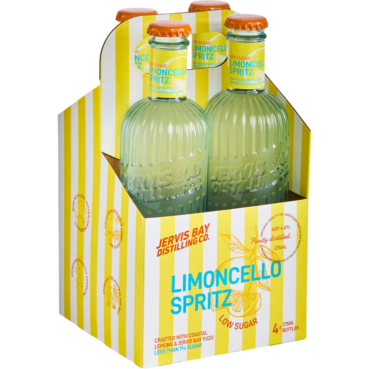 Jervis Bay Distilling Co Limoncello with Yuzu Spritz 275mL 4 Pack