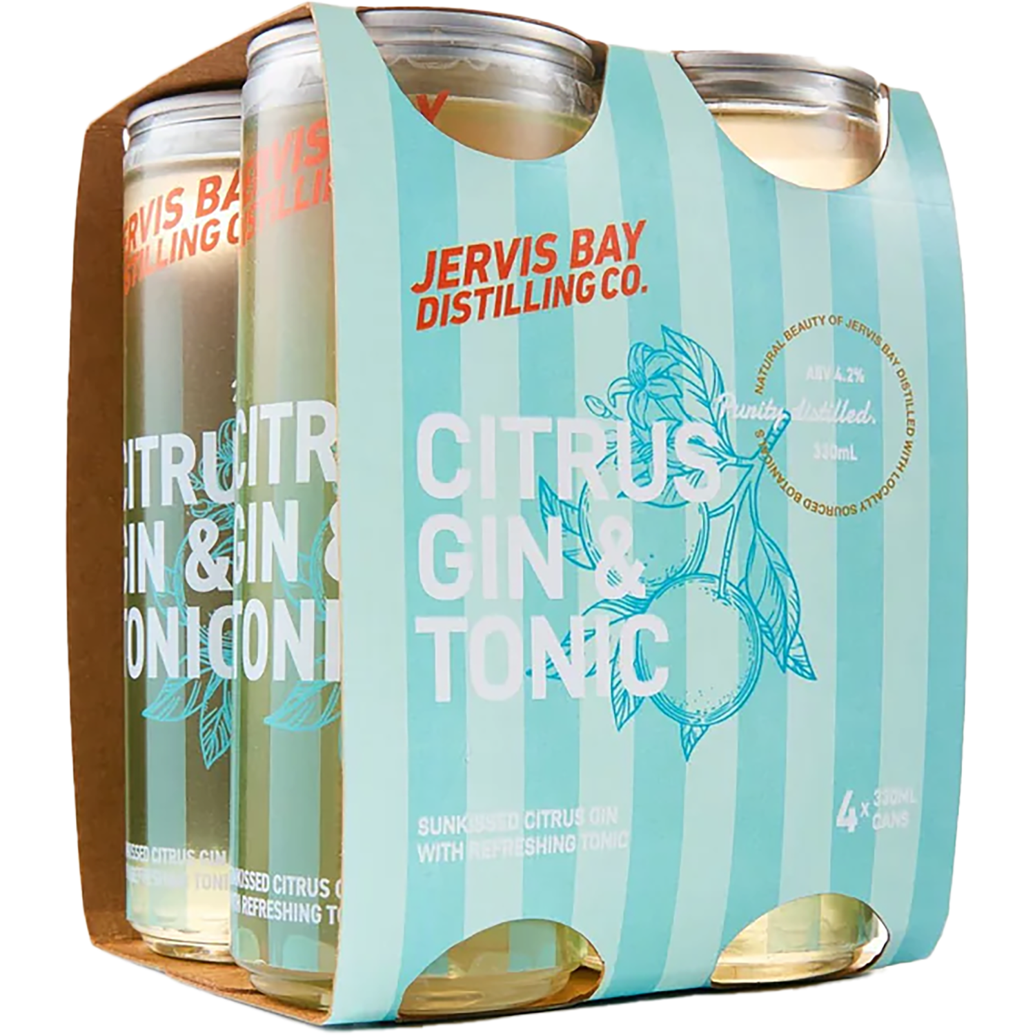 Jervis Bay Distilling Co Citrus Gin & Tonic Cans 330mL