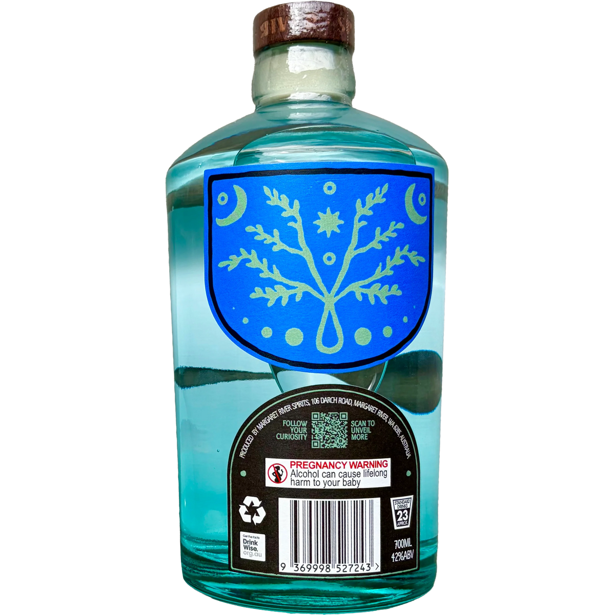 Margaret River Spirits Classic Botanical Gin 700mL Back Label