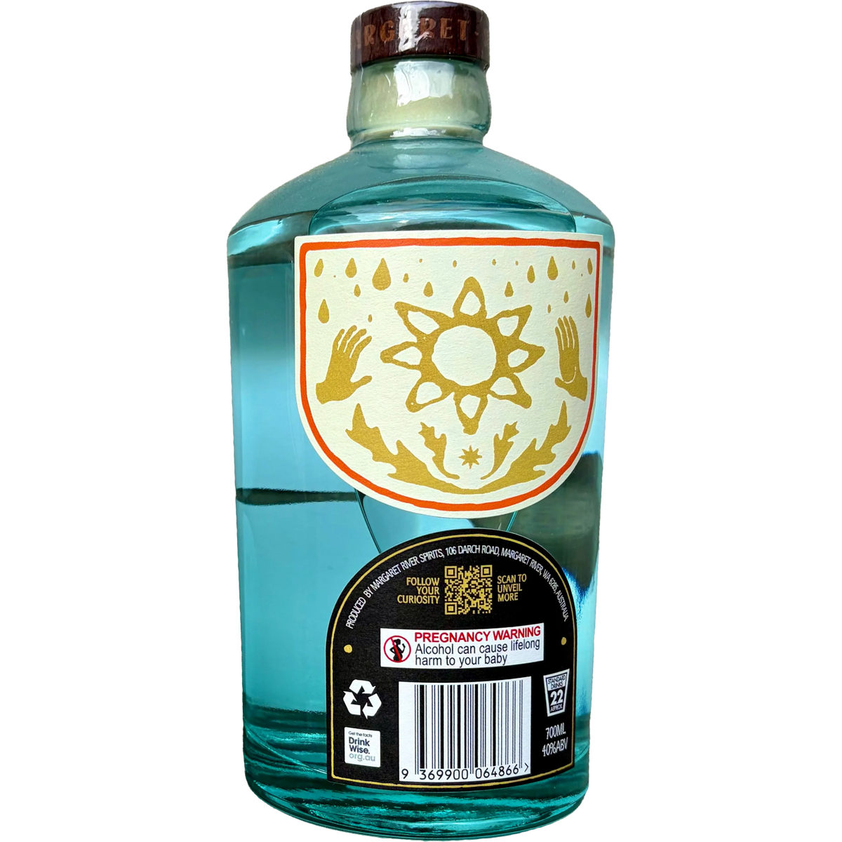 Margaret River Spirits Sunny Australian Vodka 700mL back label