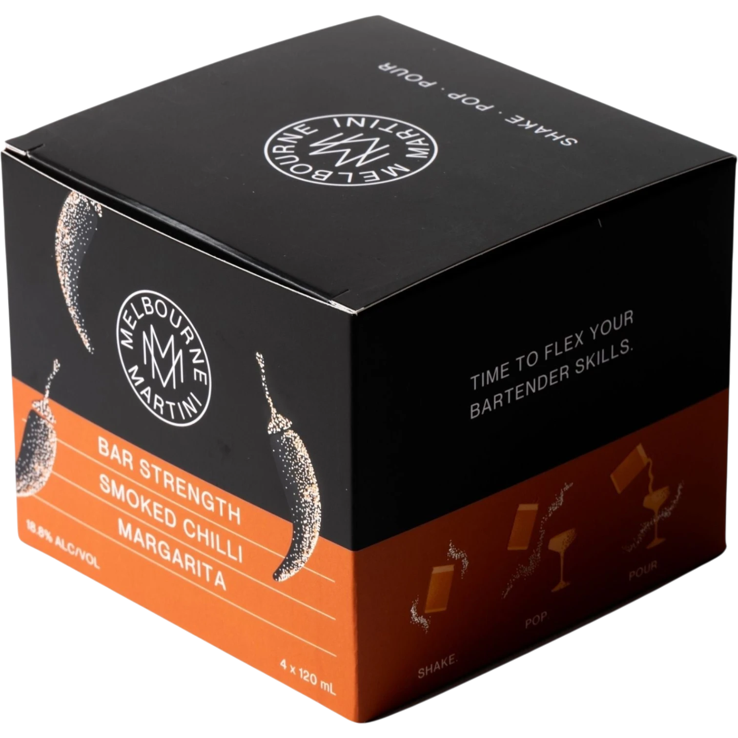 Melbourne Martini Bar Strength Smoked Chilli Margarita Cans 120mL 4 Pack