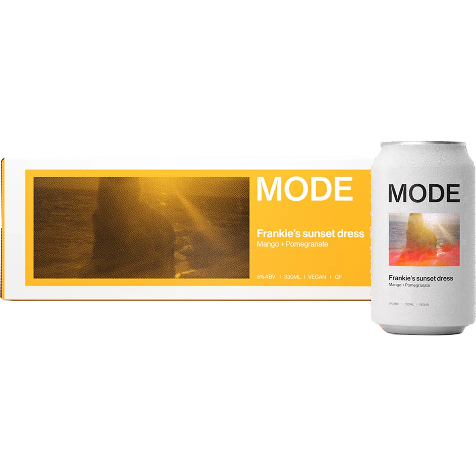 MODE Frankie's Sunset Dress Mango Pomegranate Seltzer Cans 330mL