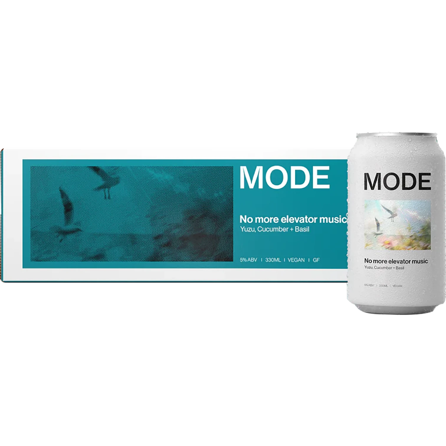MODE No More Elevator Music Yuzu Cucumber Basil Seltzer Cans 330mL