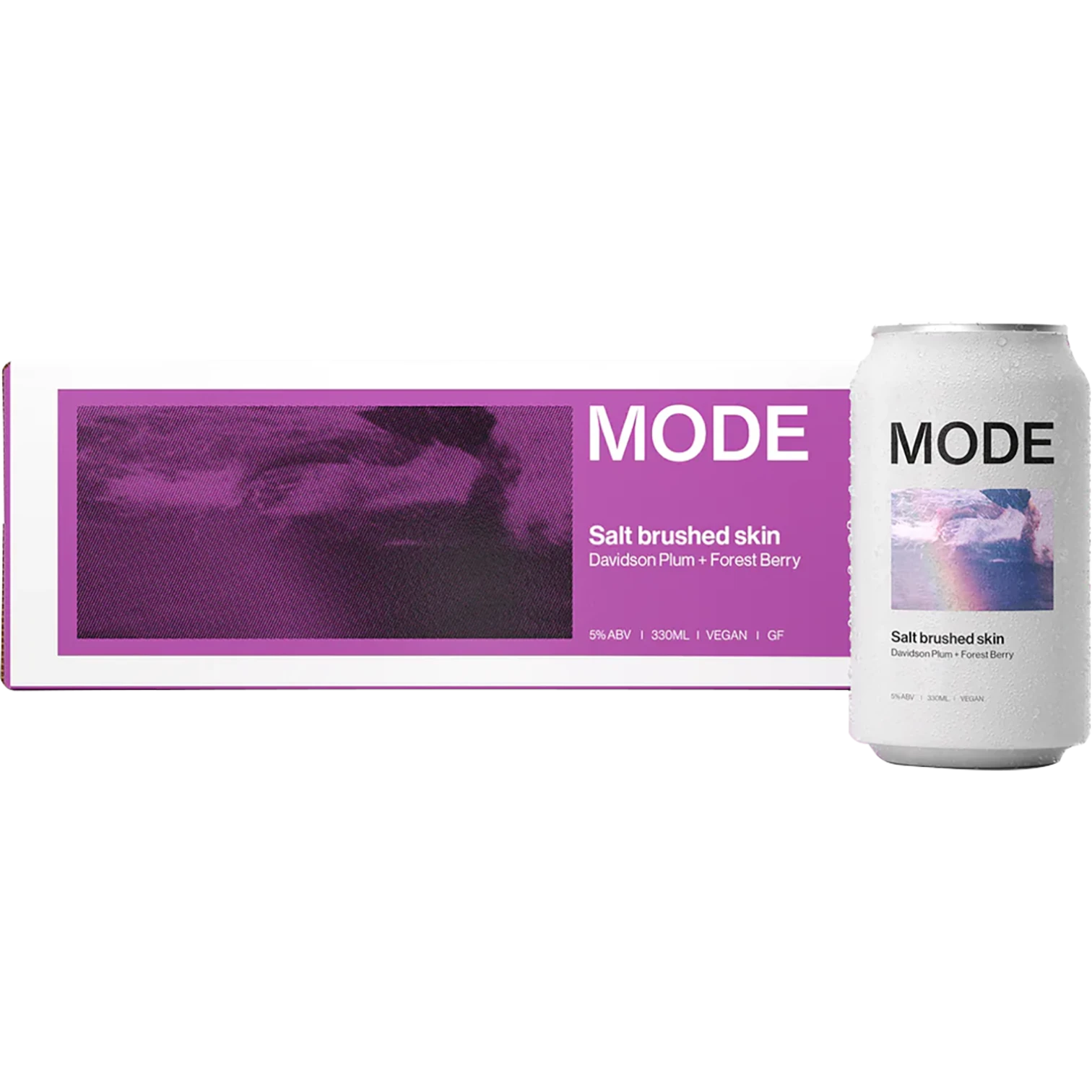 MODE Salt Brushed Skin Davidson Plum Forest Berry Seltzer Cans 330mL