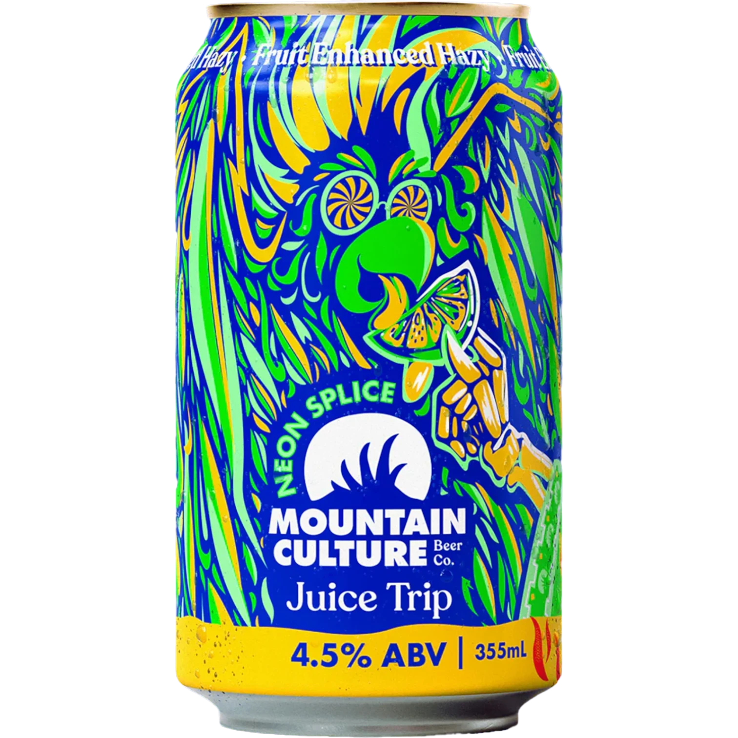 Mountain Culture Beer Co Juice Trip Neon Splice Hazy Cans 355mL