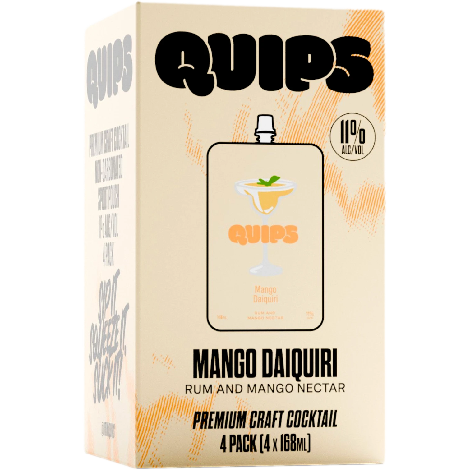 Quips Mango Daiquiri Cocktail Pouch 168mL 4 Pack