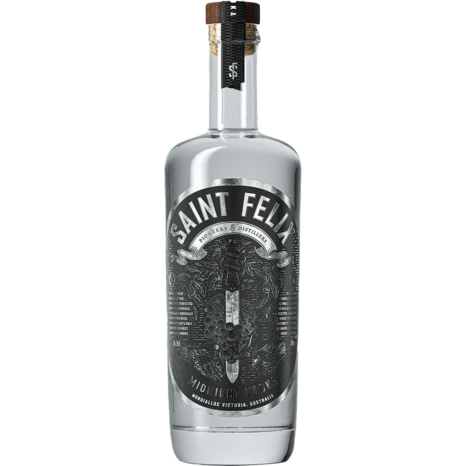 Saint Felix Distillery Midnight Vodka 700mL
