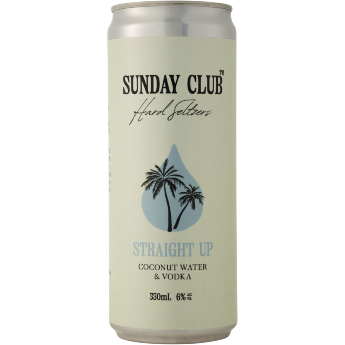 Sunday Club Straight Up coconut water and vodka hard seltzer in a 330ml can
