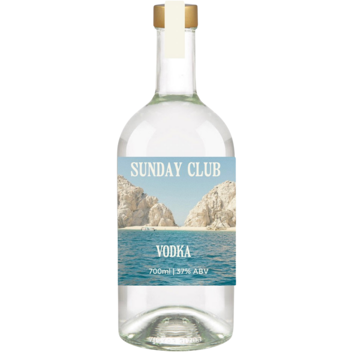 Sunday Club vodka bottle front label