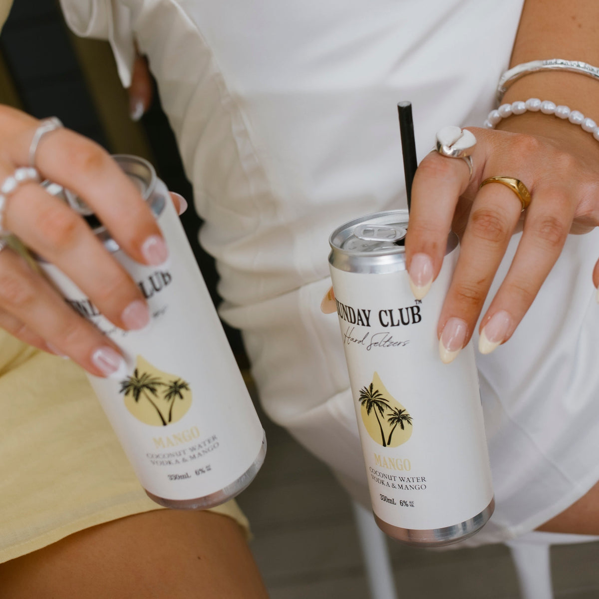 Sunday Club Mango Coconut Water Seltzer Cans 330mL 16 Pack